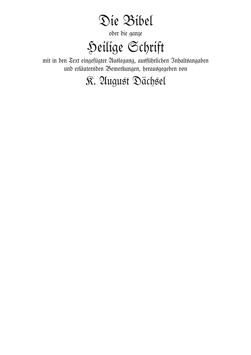 Dächsel Bibelauslegung