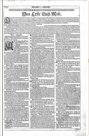 Originalseite einer historischen Lutherbibel